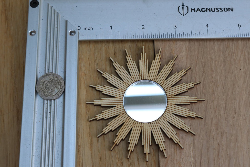 Art Deco Sunburst Dollhouse Mirror: 1/12 Scale Miniature