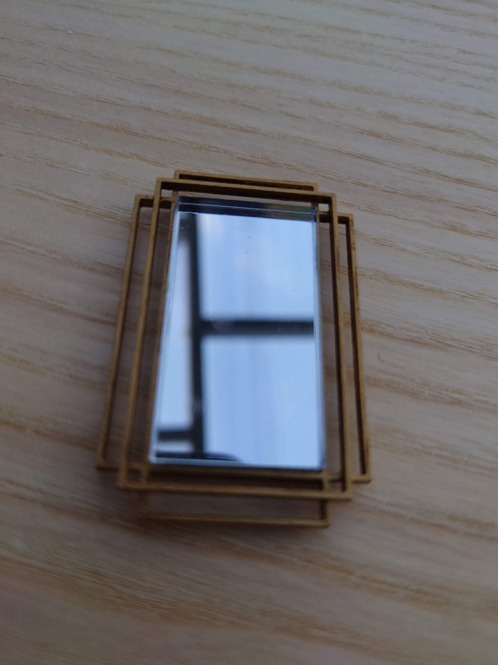 Art Deco Dollhouse Mirror, 1/12 Scale miniature