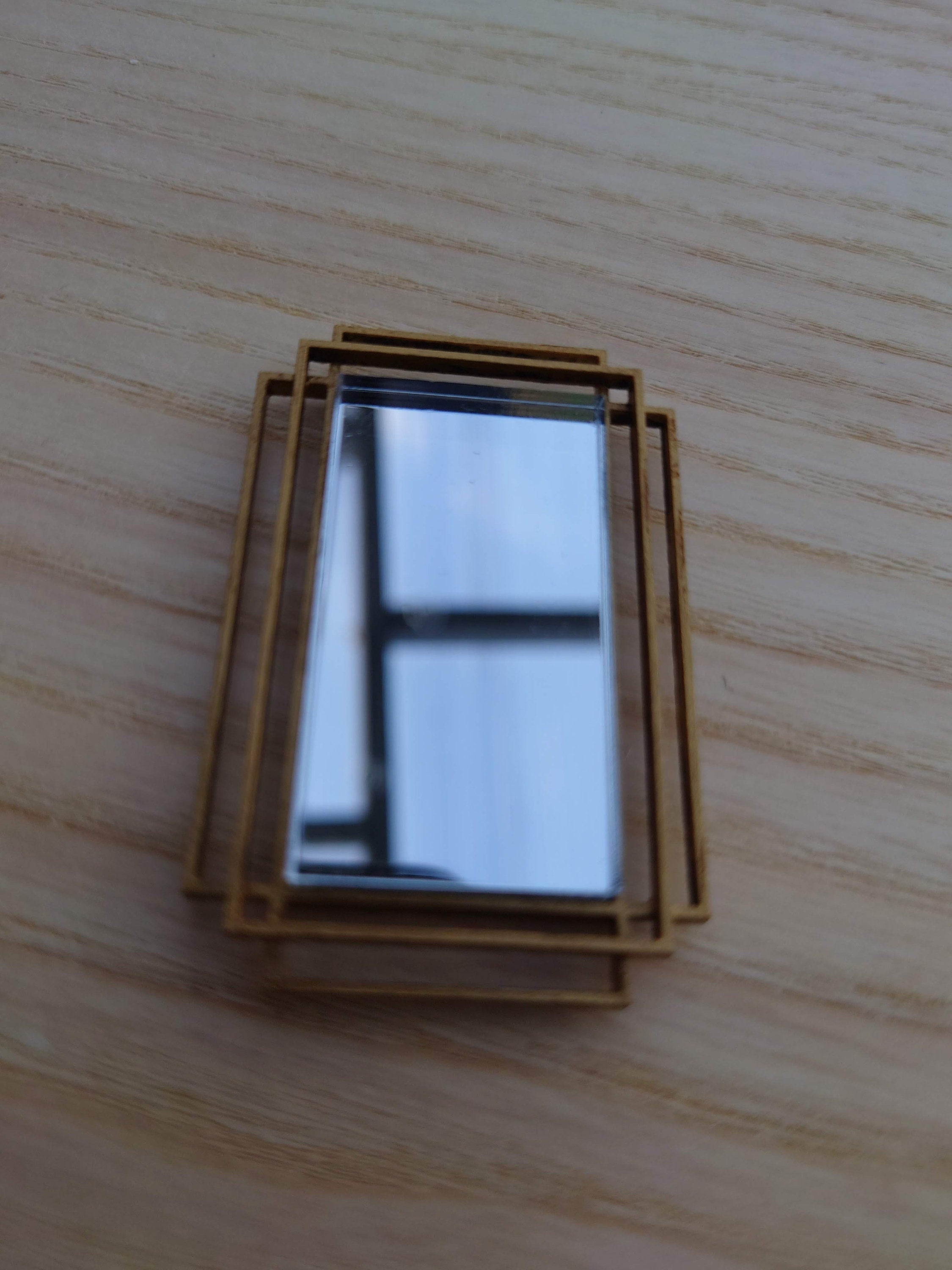 Art Deco Dollhouse Mirror, 1/12 Scale miniature