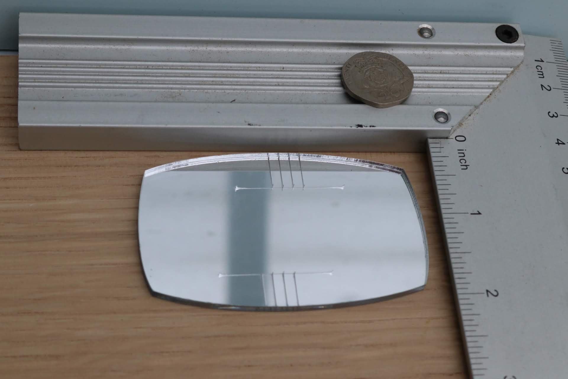 Dollhouse Mirror: 1/12 Scale Art Deco Etched Miniature