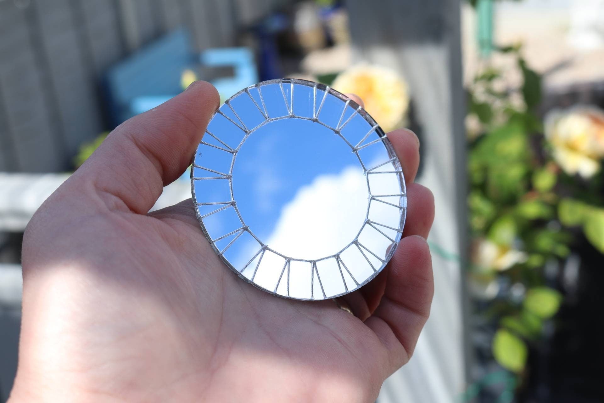 Art Deco Sunburst Dollhouse Mirror 1:12 Scale