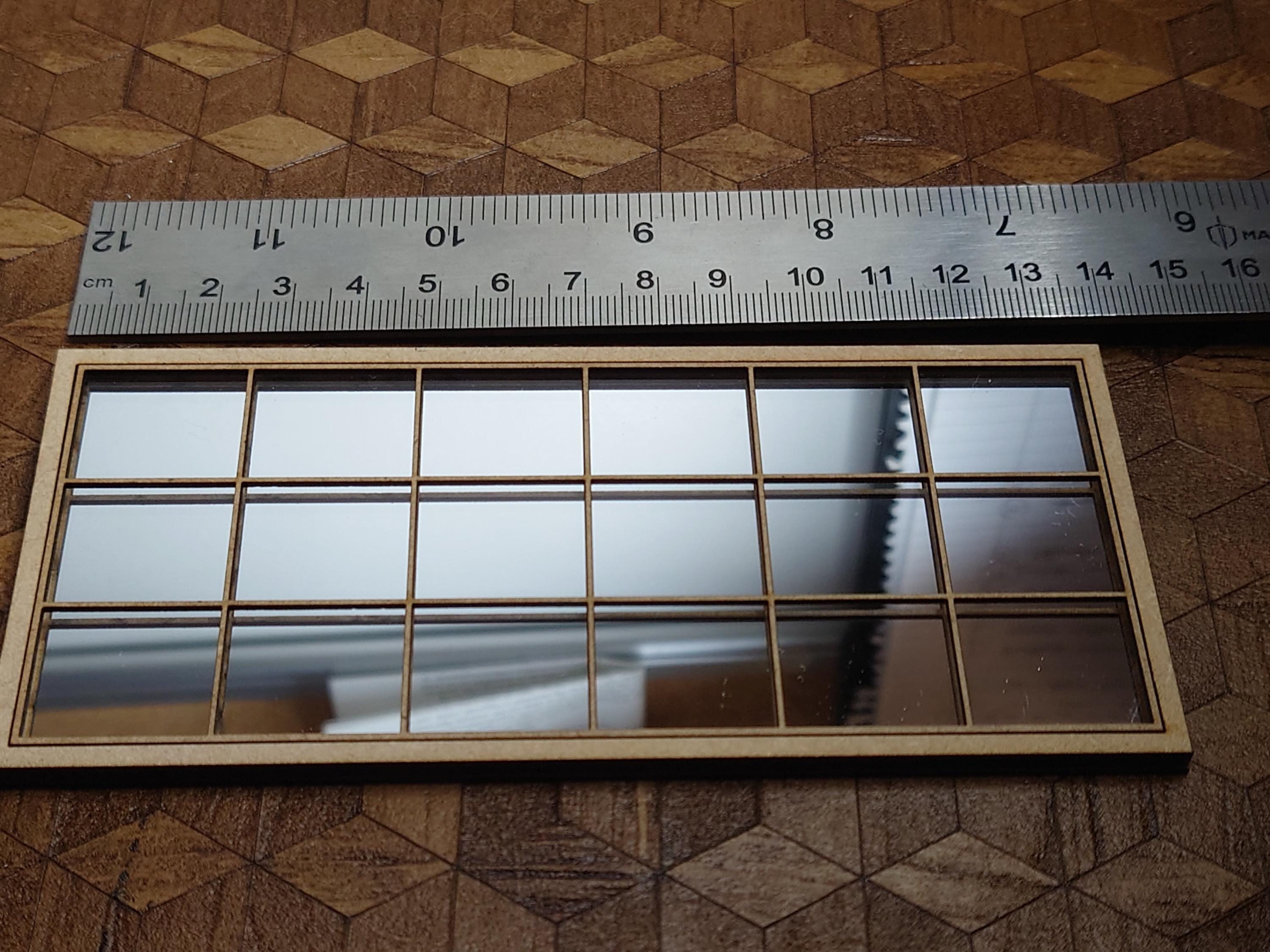 1:12 Scale Dollhouse Modern Window Mirror Kit
