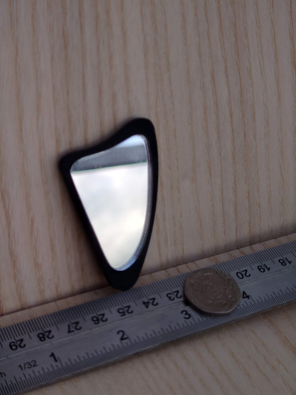 1/12 Dollhouse Art Deco Mirror: Asymmetrical Scandinavian Harp Style