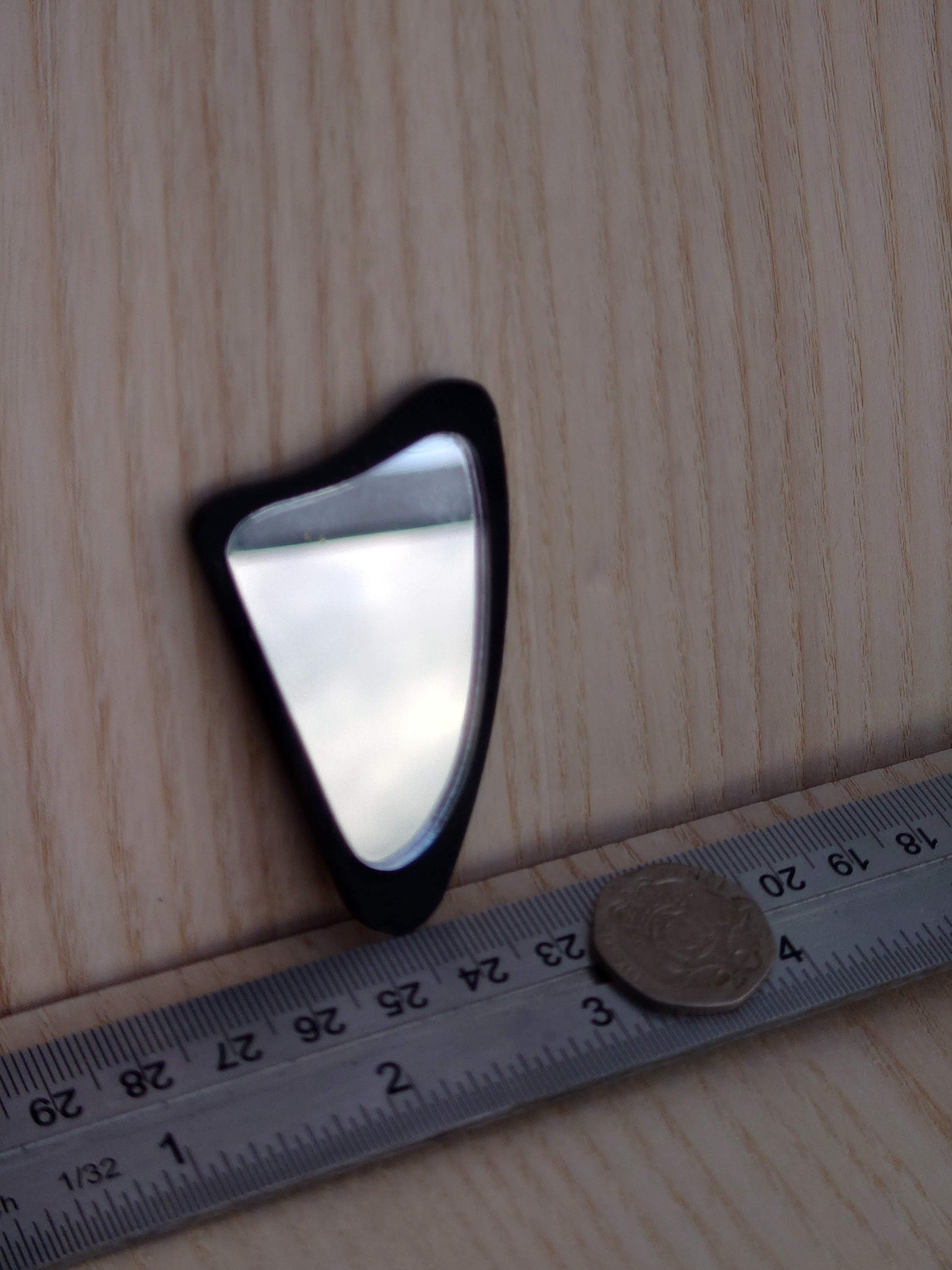 1/12 Dollhouse Art Deco Mirror: Asymmetrical Scandinavian Harp Style