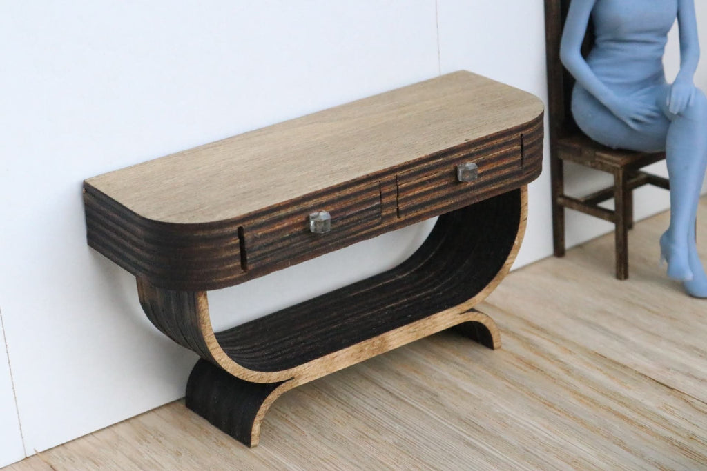 1/12 Scale Art Deco Dollhouse Console Table Kit