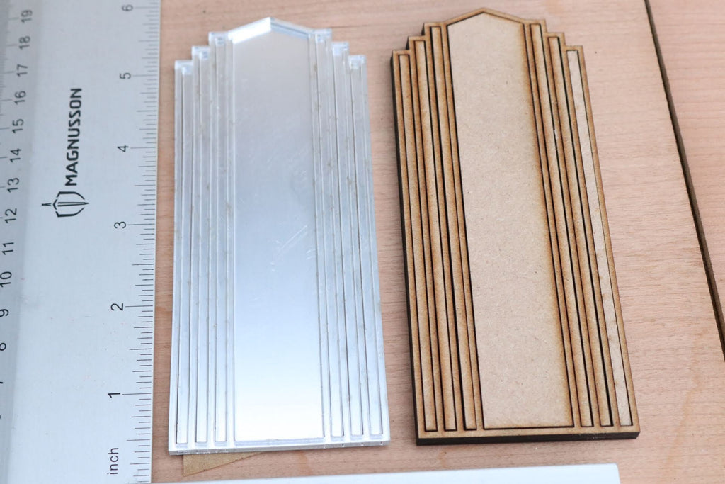 1/12 Scale Art Deco Dollhouse Mirror Kit (Unpainted)