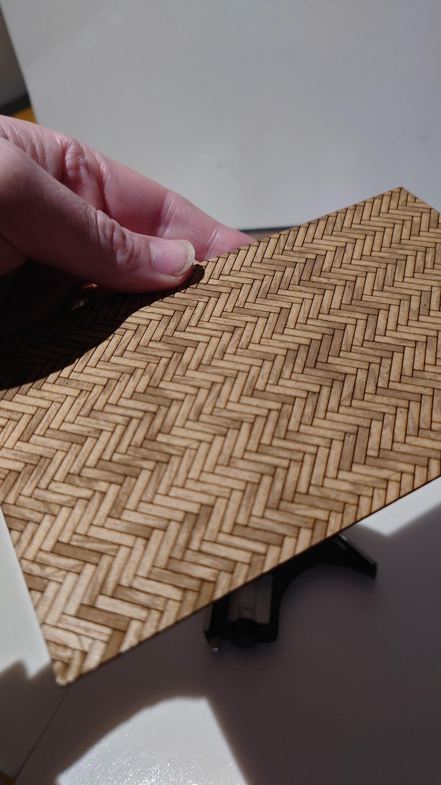 dolls house parquet wooden flooring herringbone custom sizes 1/24th scale