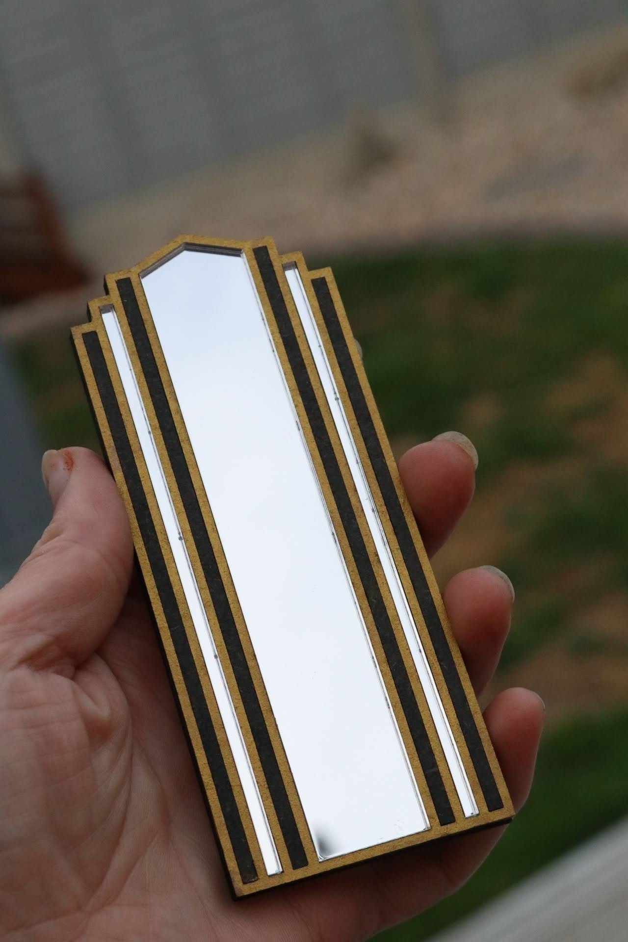 1/12 Scale Art Deco Dollhouse Mirror Kit (Unpainted)