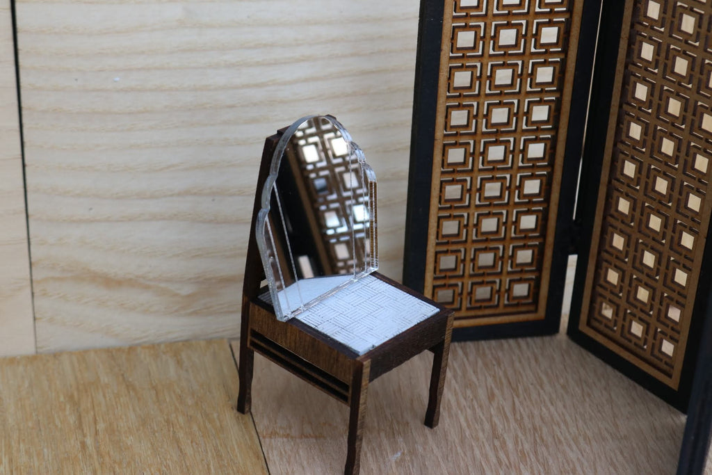 Art Deco Dollhouse Mirror: 1930s Italian Style, 1/12 Scale