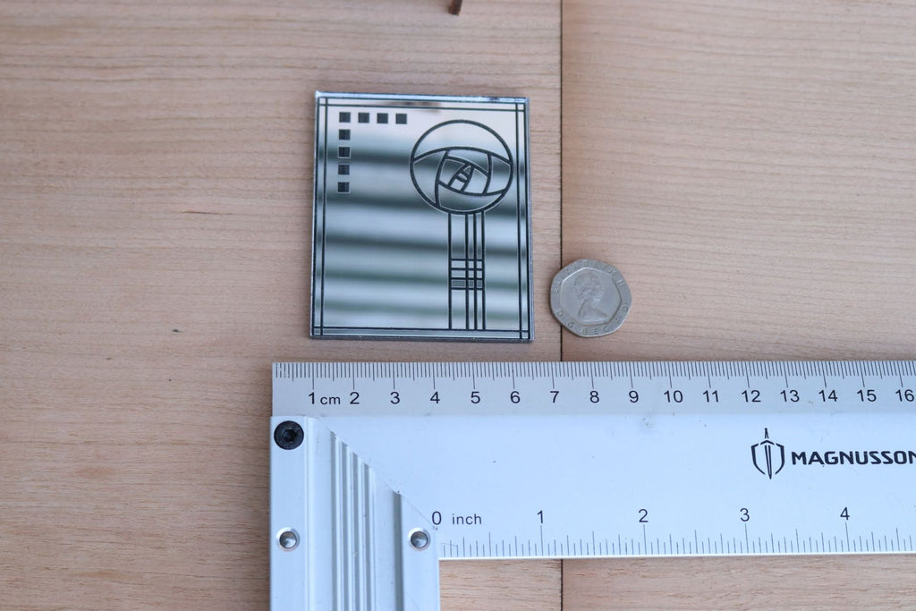 Dollhouse Art Nouveau Mirror: Mackintosh Rose, 1/12 Scale
