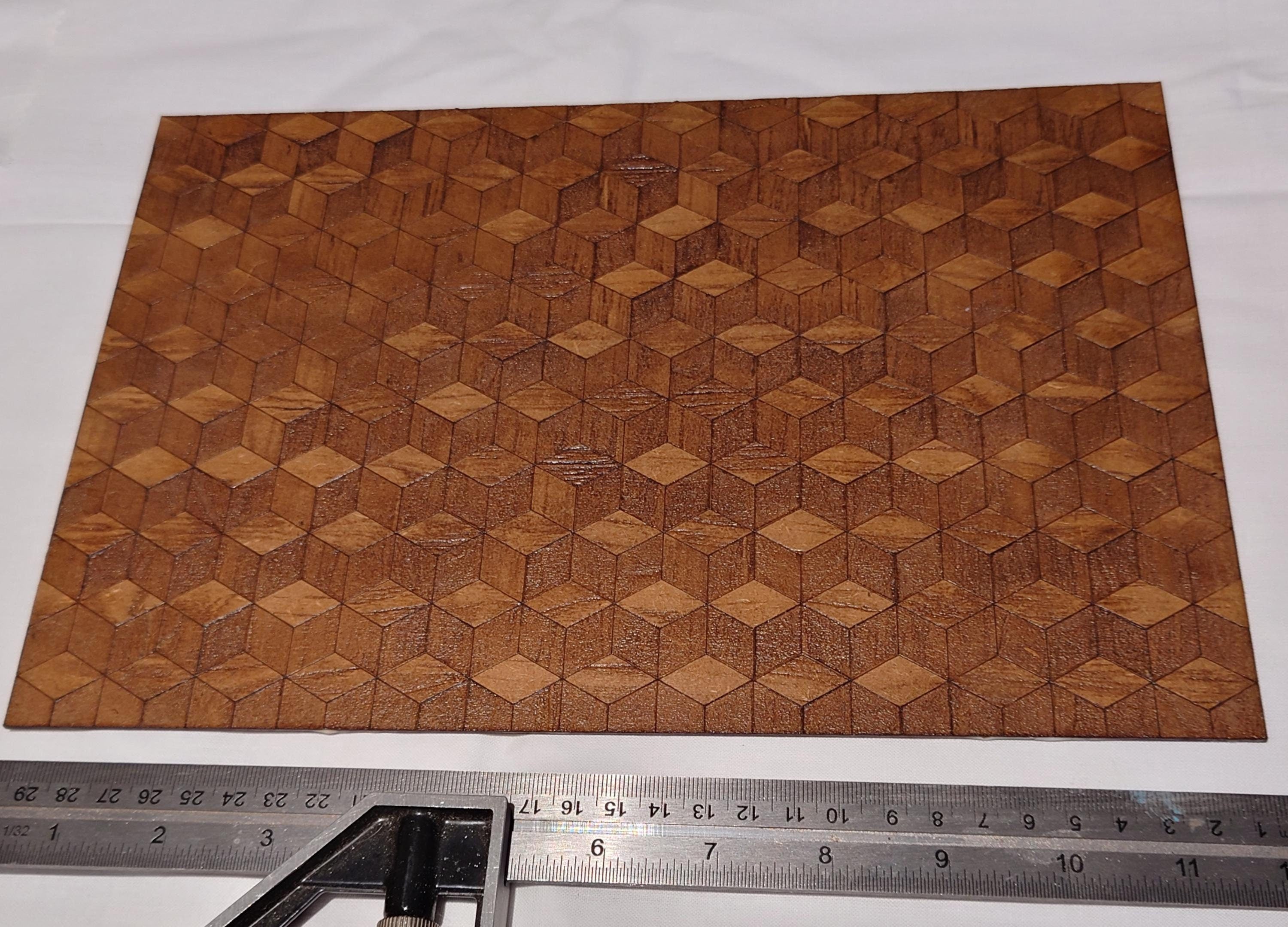dolls house parquet wooden flooring cube custom sizes 1/12th scale