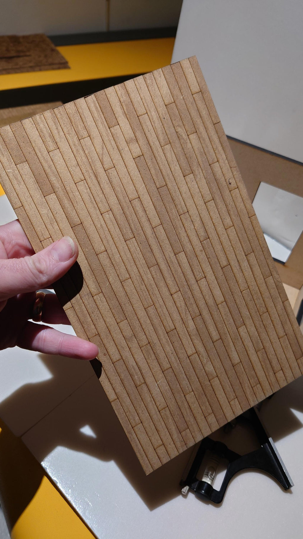 dolls house parquet wooden flooring floorboards custom sizes 1/16th scale