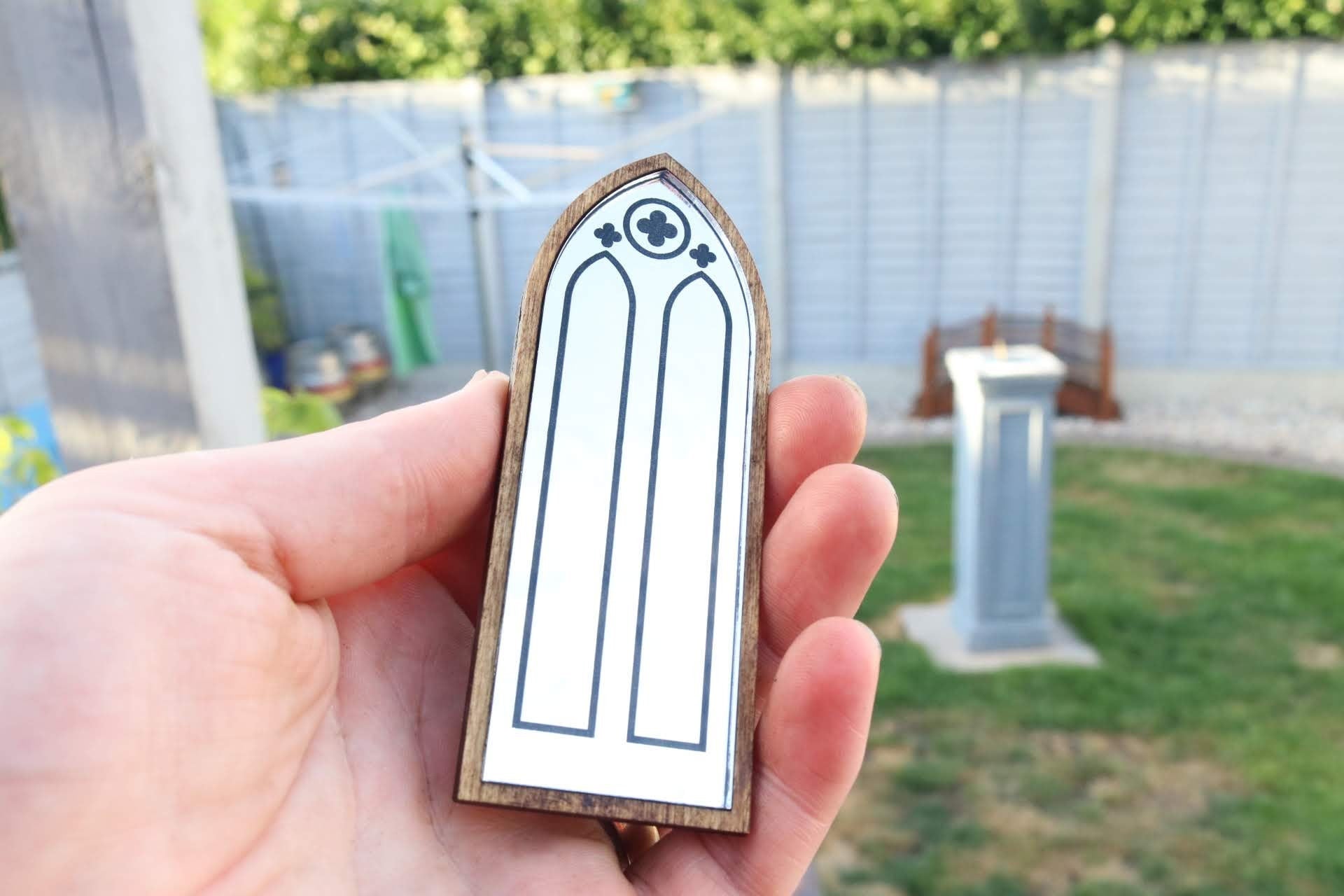 Dollhouse Gothic Arch Mirror: 1/12 Scale Miniature