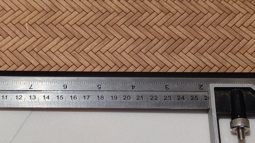 dolls house parquet wooden flooring herringbone custom sizes 1/16th scale
