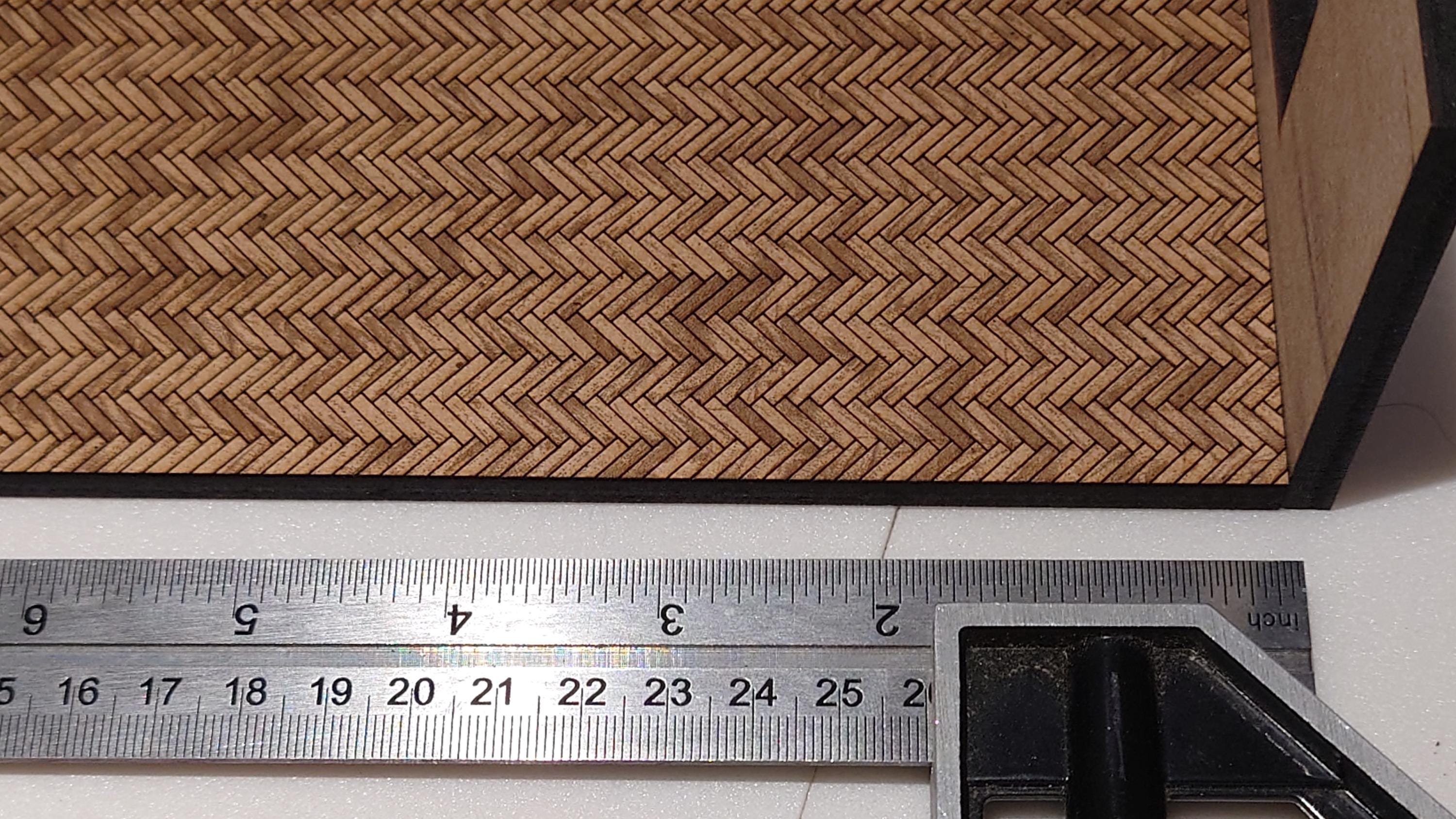 miniature flooring parquet herringbone custom sizes 1/35th scale