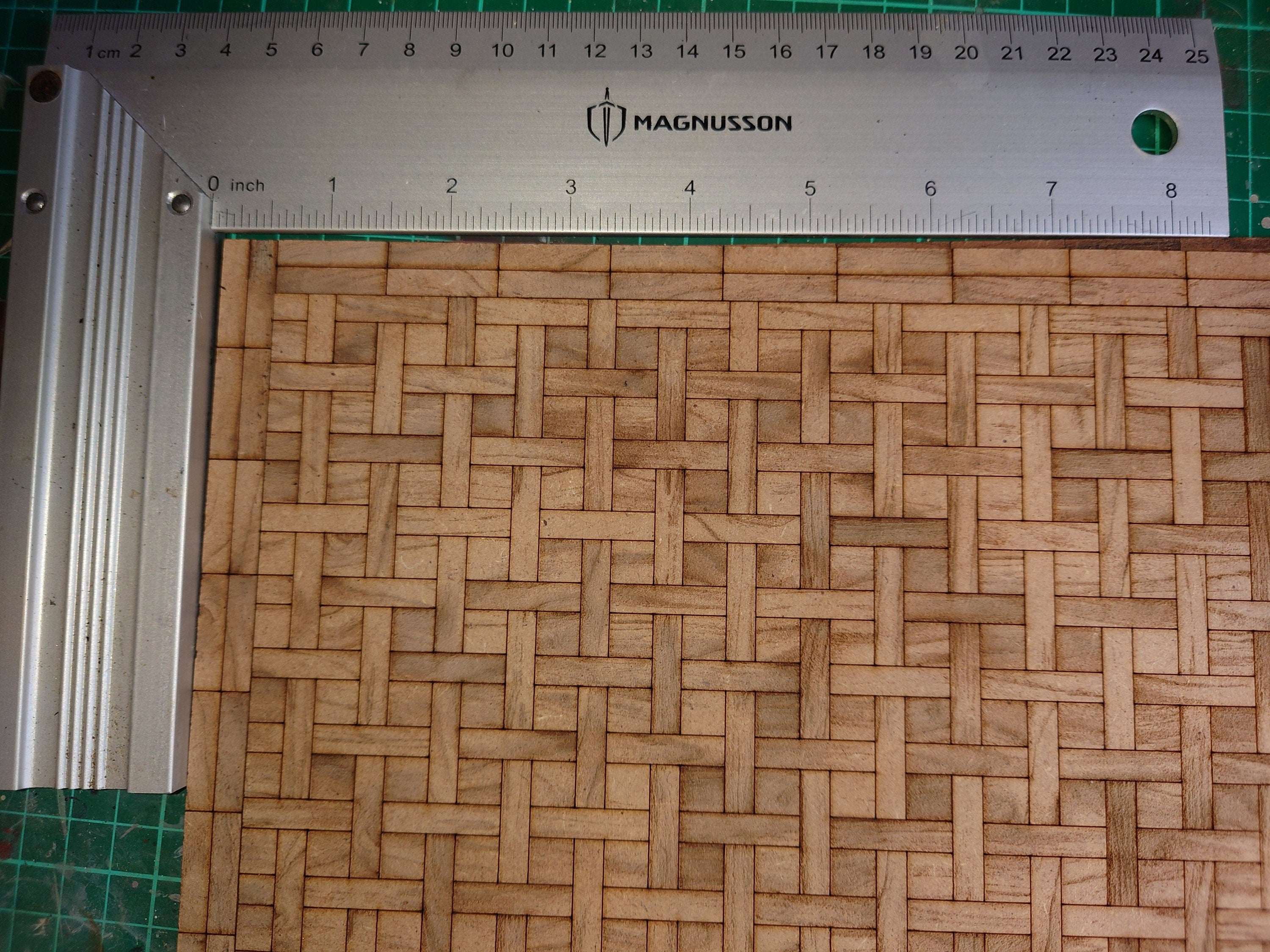 dolls house parquet wooden flooring basketweave custom sizes 1/12th scale