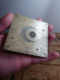 Art Deco Celestial Moon Tiles: 1/6 Scale Miniature Dollhouse (Pack of 6)