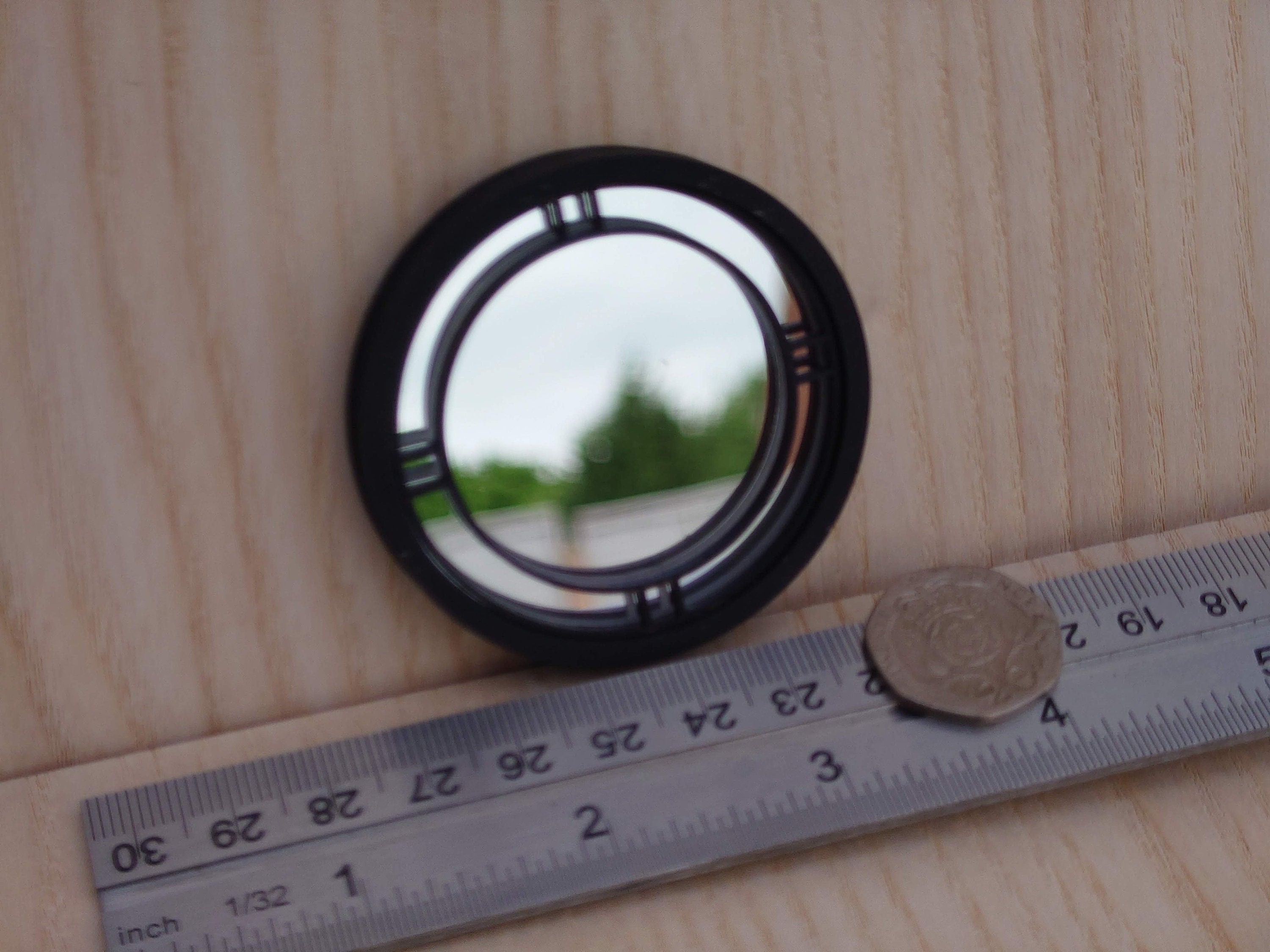 Art Deco Dollhouse Mirror: 1/12 Scale Circular Mirror