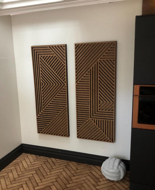 1/12 Scale Miniature Geometric Wall Art - Pack of Two