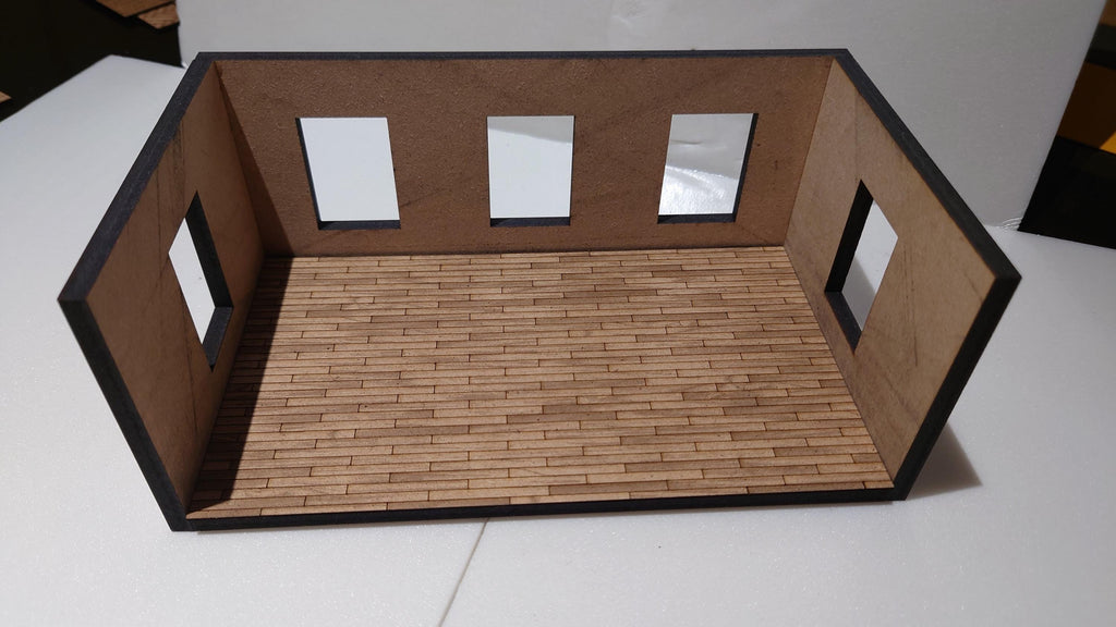 miniature flooring (wooden plank design) custom sizes 1/35th scale