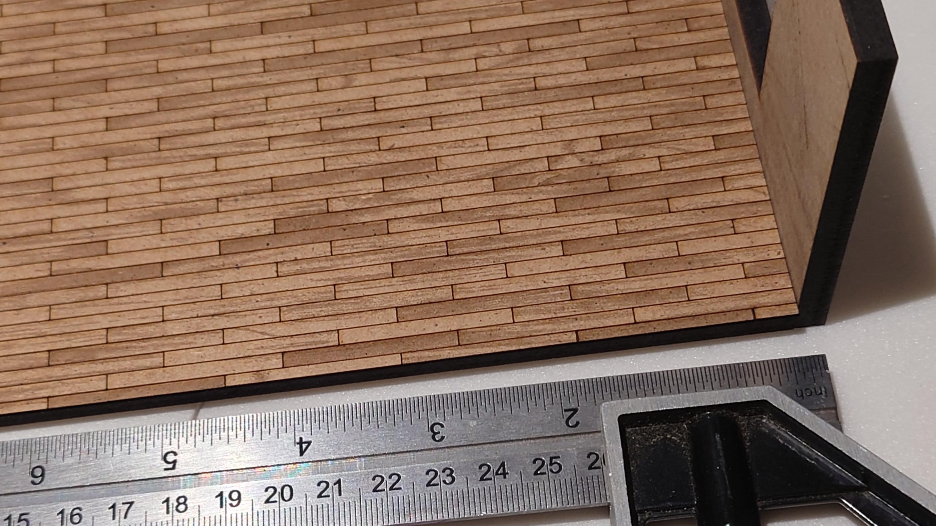 miniature flooring (wooden plank design) custom sizes 1/35th scale