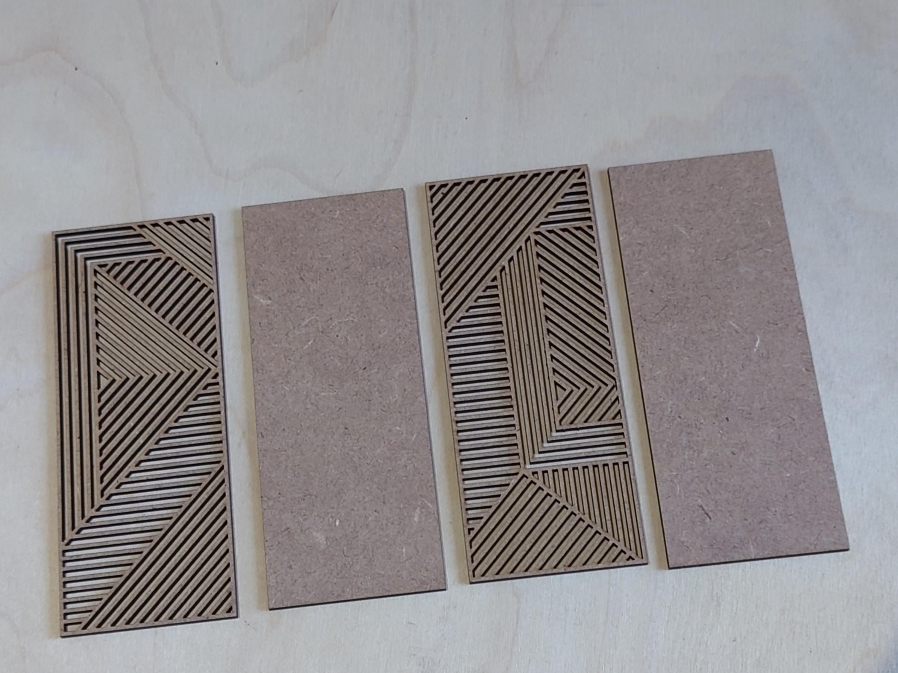 1/12 Scale Miniature Geometric Wall Art - Pack of Two