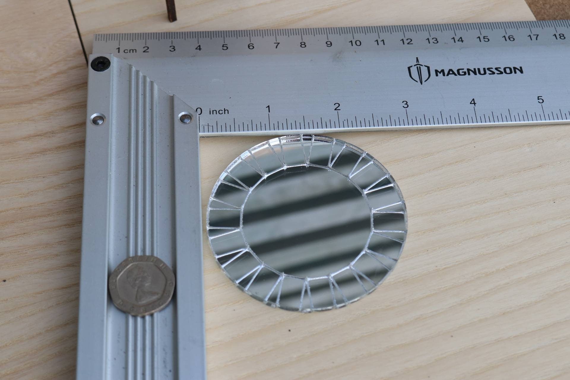 Art Deco Sunburst Dollhouse Mirror 1:12 Scale