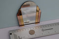 1/6 1:6 doll house art deco 1930's tinted Italian curved fan mirror