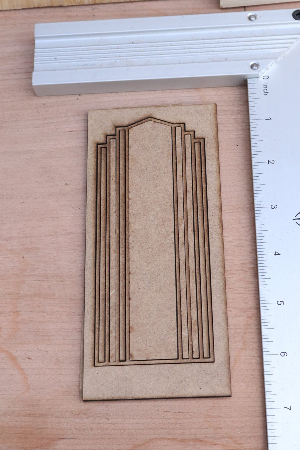 Art Deco Dollhouse Door Panels Kit: 1/12 Scale, Unpainted MDF