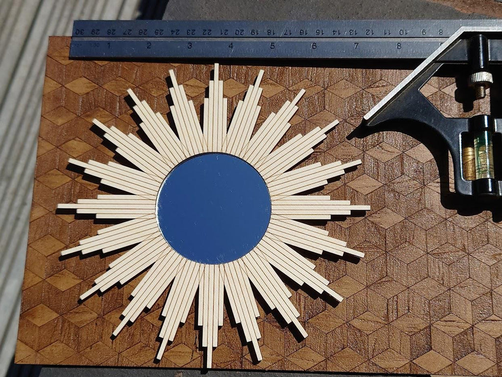 1/6 1:6 doll house art deco sunburst rays 1950s