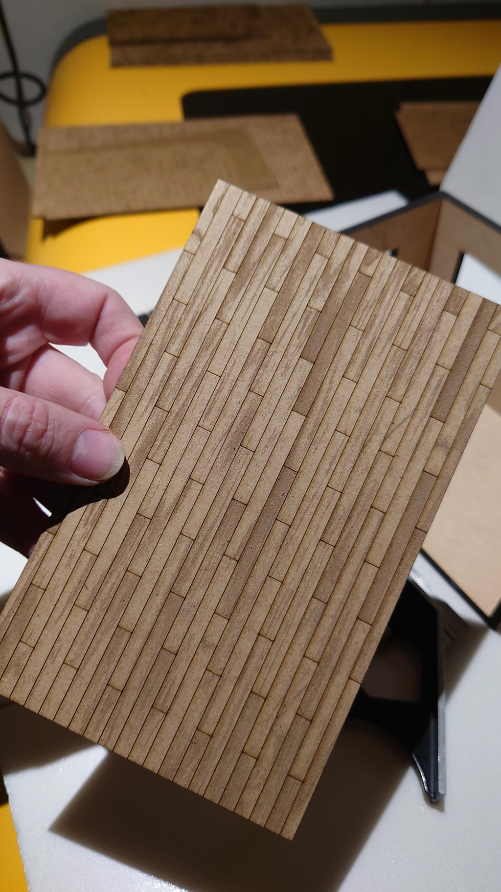 dolls house parquet wooden flooring floorboards custom sizes 1/24th scale