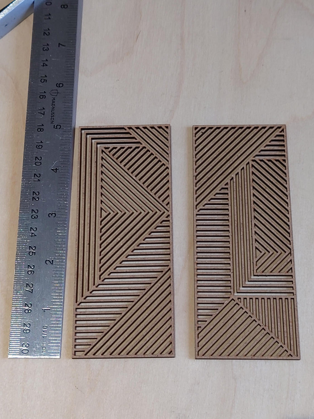 1/12 Scale Miniature Geometric Wall Art - Pack of Two