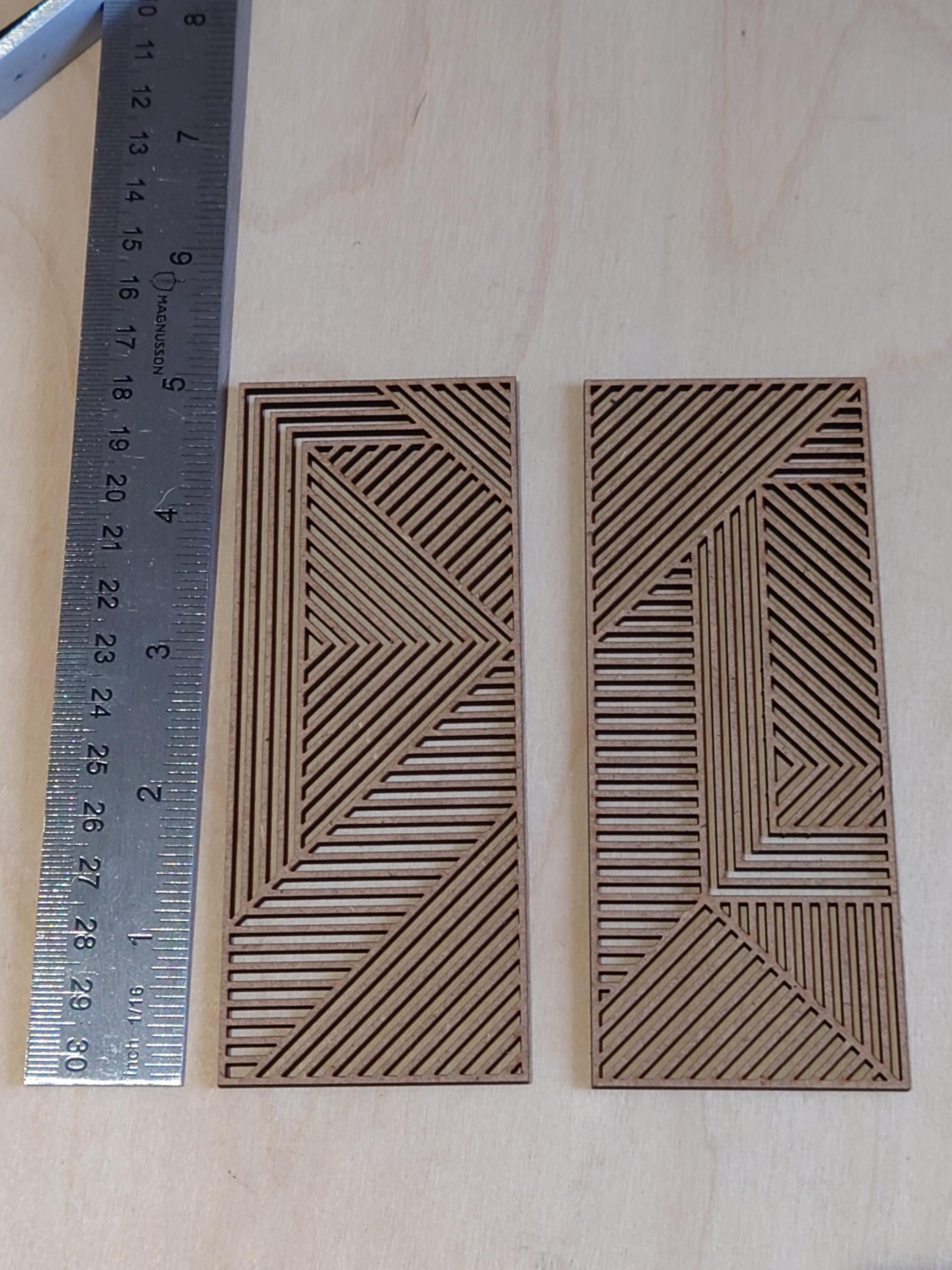 1/12 Scale Miniature Geometric Wall Art - Pack of Two