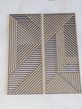 1/12 Scale Miniature Geometric Wall Art - Pack of Two