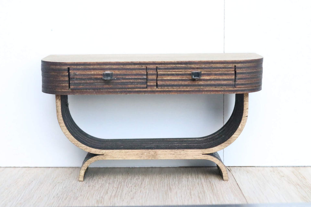 1/12 Scale Art Deco Dollhouse Console Table Kit
