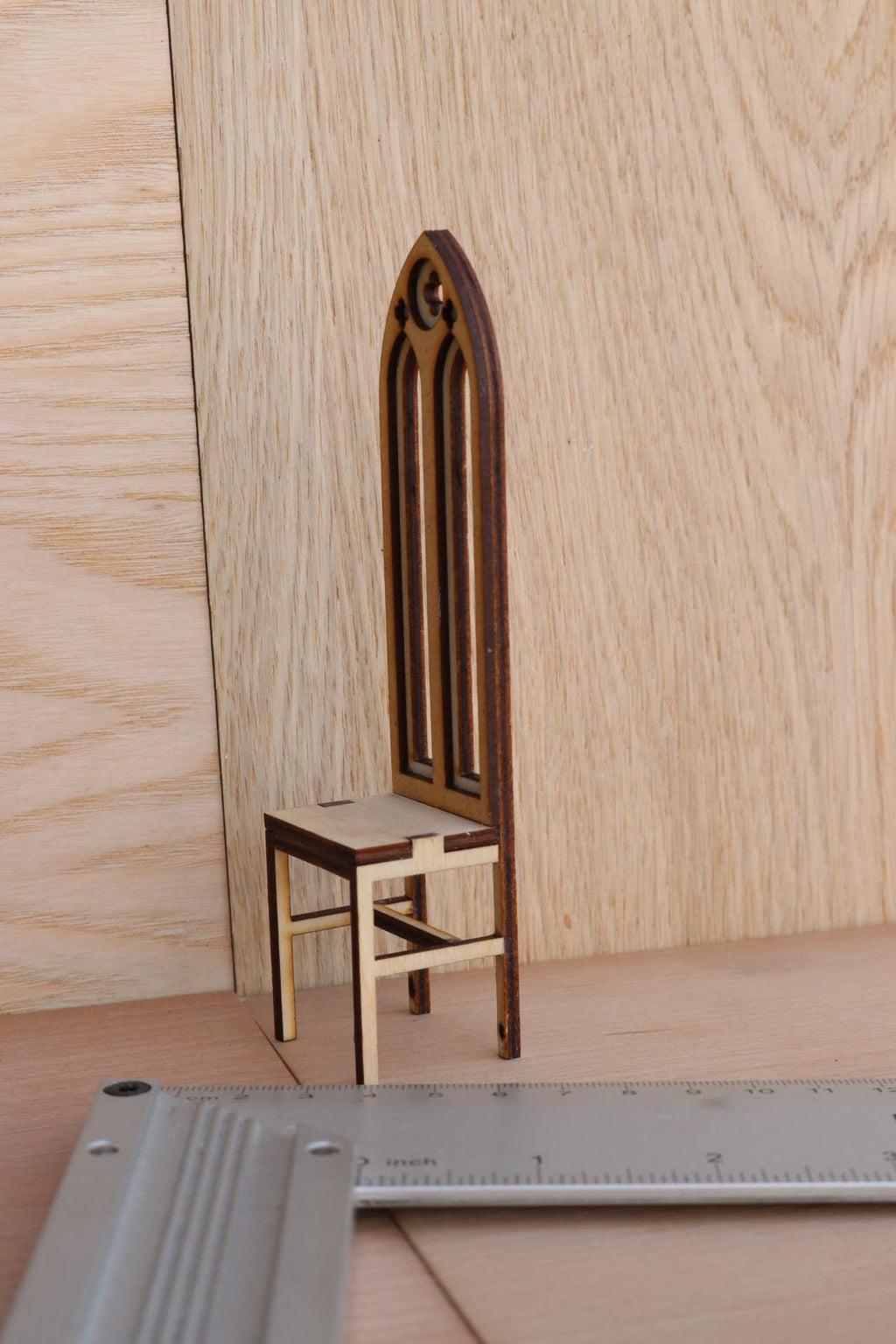 Gothic Dollhouse Chair Kit: 1/12 Scale High Back Design