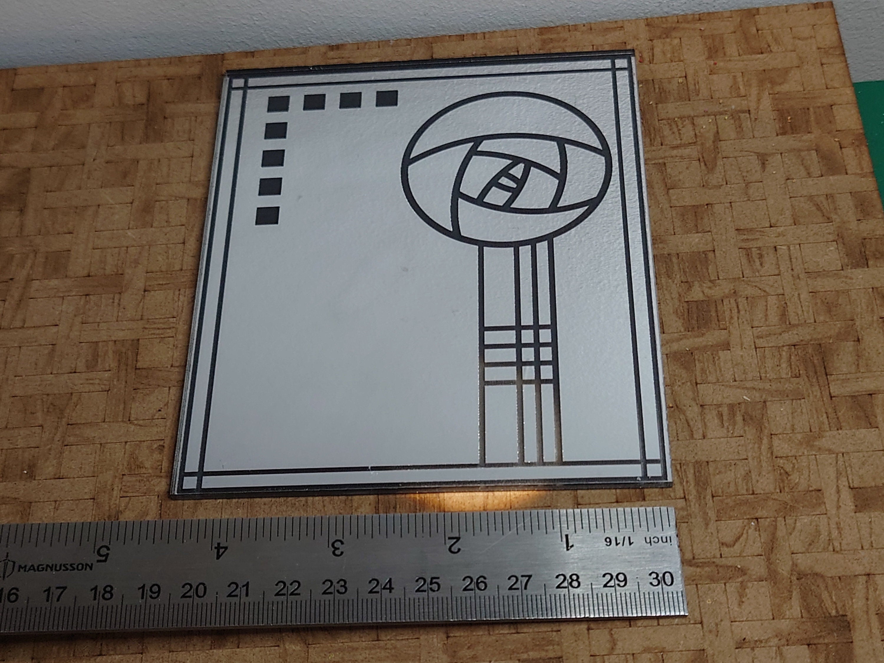 1/6 1:6 doll house art nouveau Mackintosh style "rose" mirror
