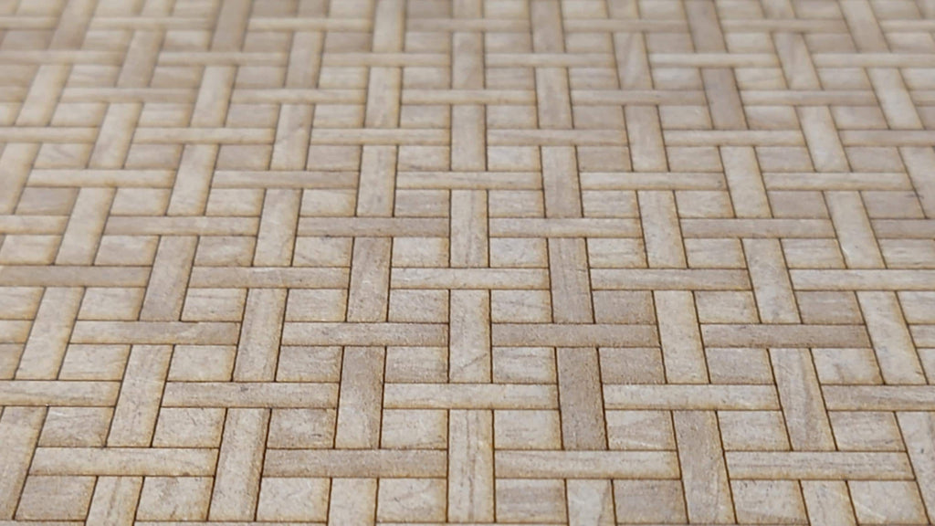 dolls house parquet wooden flooring basketweave custom sizes 1/16th scale