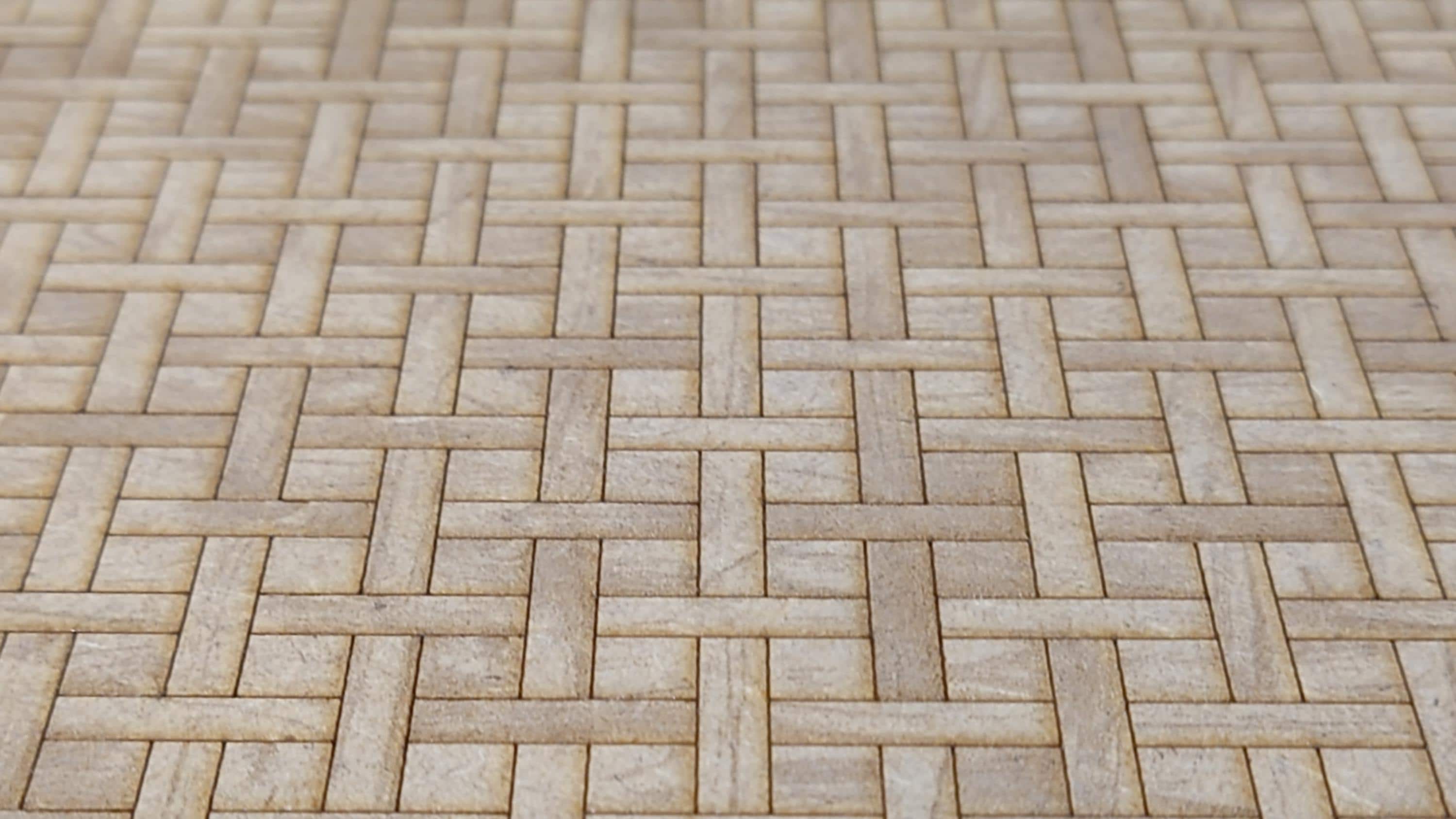 dolls house parquet wooden flooring basketweave custom sizes 1/16th scale