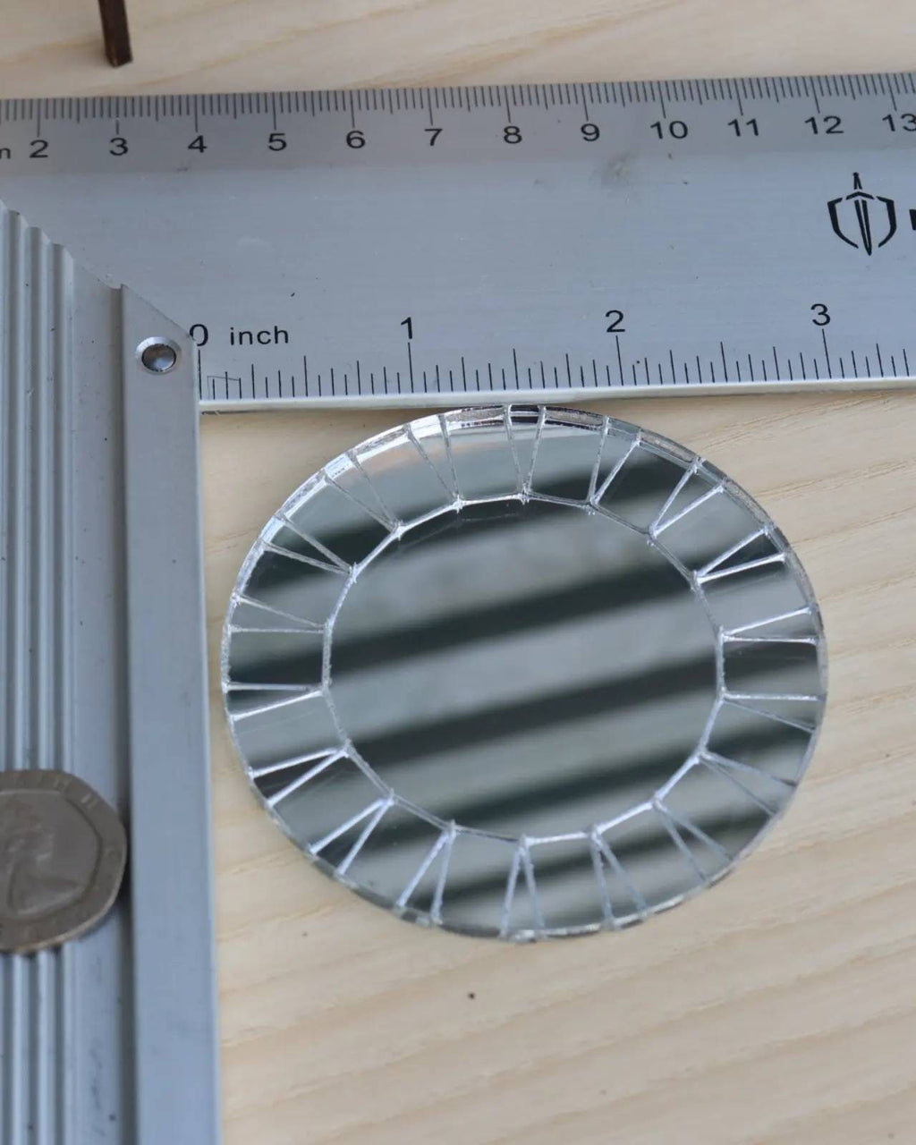 Art Deco Sunburst Dollhouse Mirror 1:12 Scale