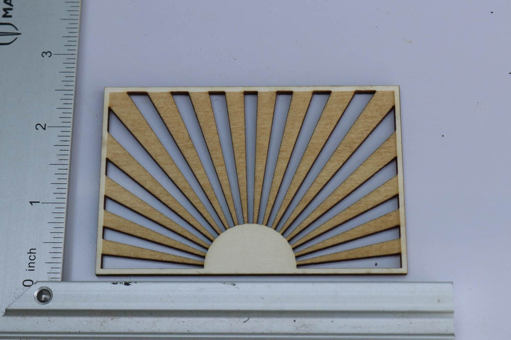 1/12 Dollhouse Sunburst Screen Panels: Miniature Garden Decor (Pack of Two)