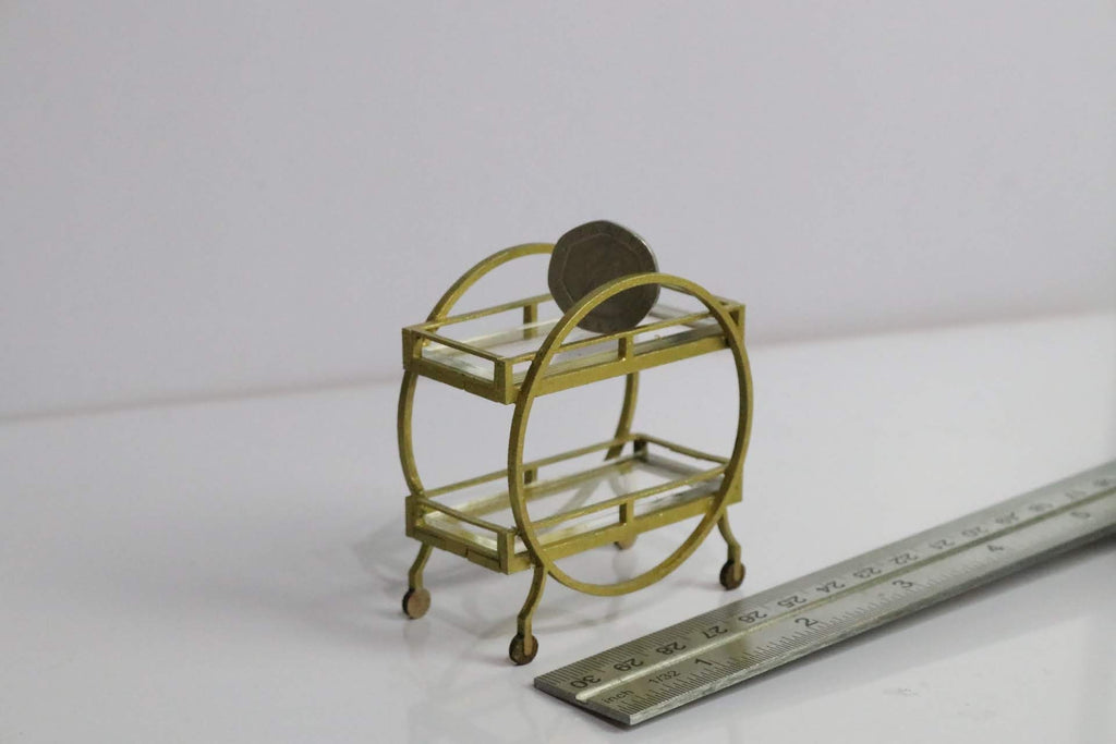 Dollhouse Art Deco Drinks Trolley Kit 1:12 Scale