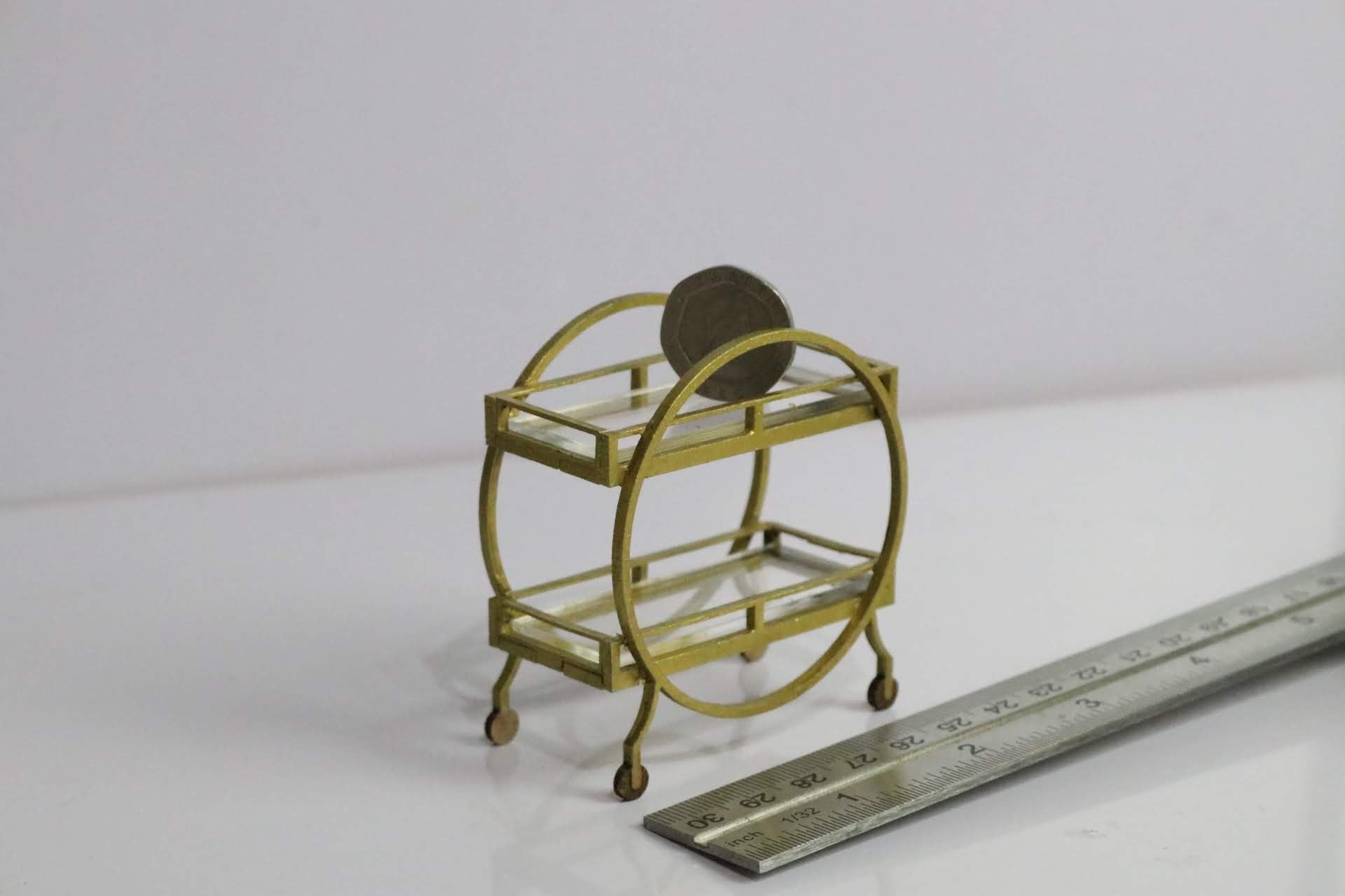 Dollhouse Art Deco Drinks Trolley Kit 1:12 Scale