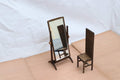 Dollhouse Cheval Mirror 1:12 Scale - Unpainted Birch Dressing Mirror Kit