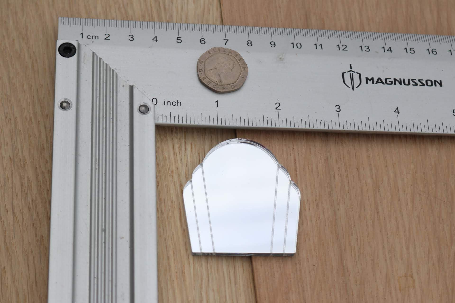 Art Deco Dollhouse Mirror: 1930s Italian Style, 1/12 Scale