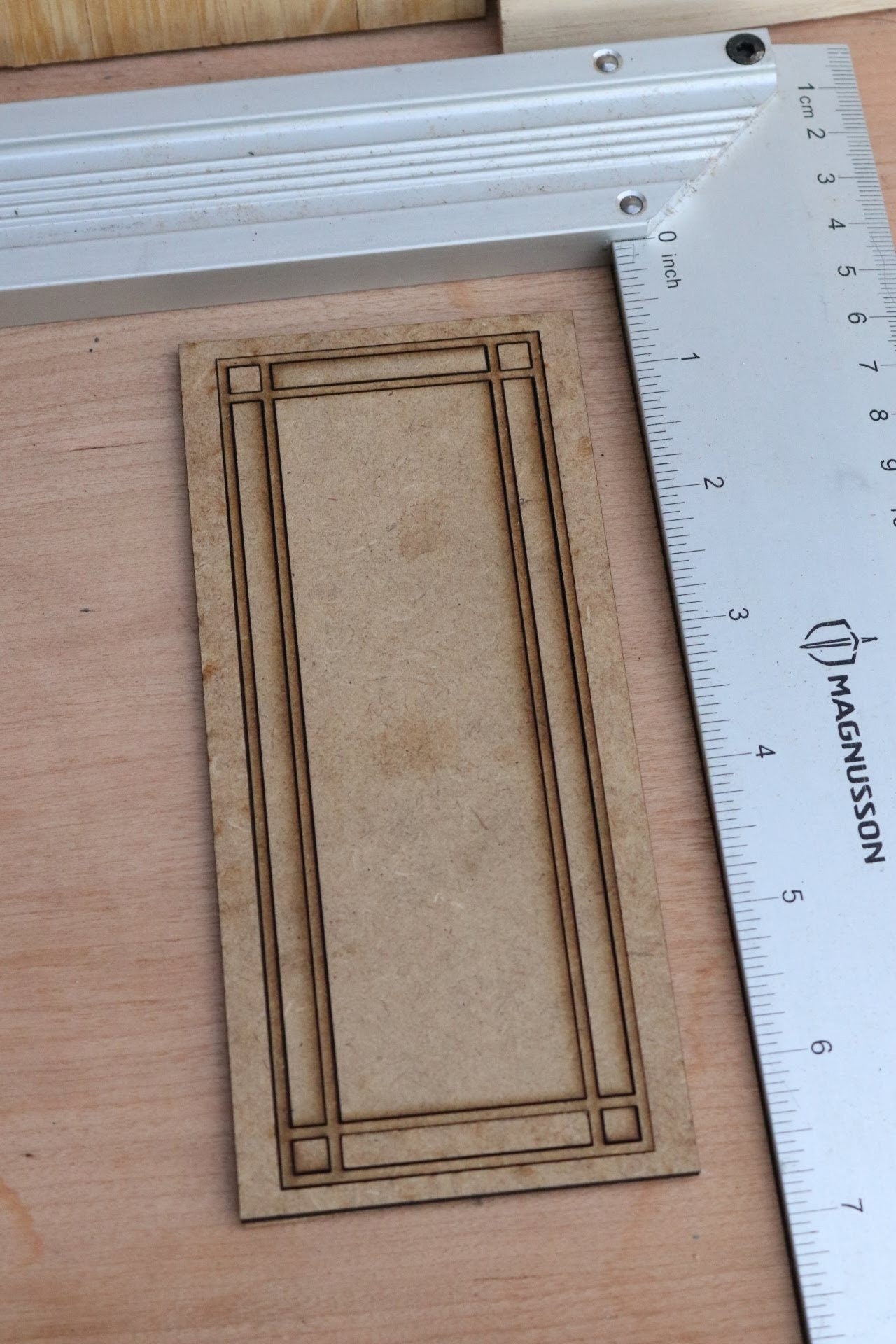 Art Deco Dollhouse Door Panels Kit: 1/12 Scale, Unpainted MDF