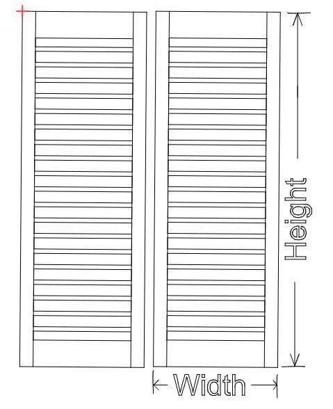 1/12th dollshouse window shutters shutterblinds - custom size