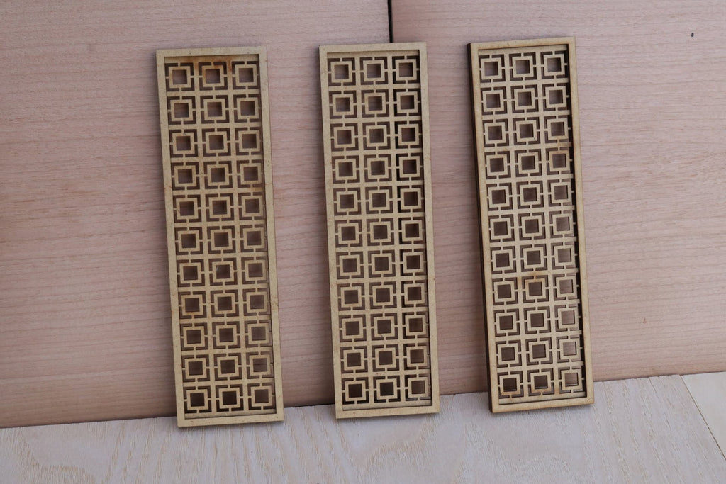 Dollhouse Screen Panels 1/12 Scale - MDF, Pack of 3