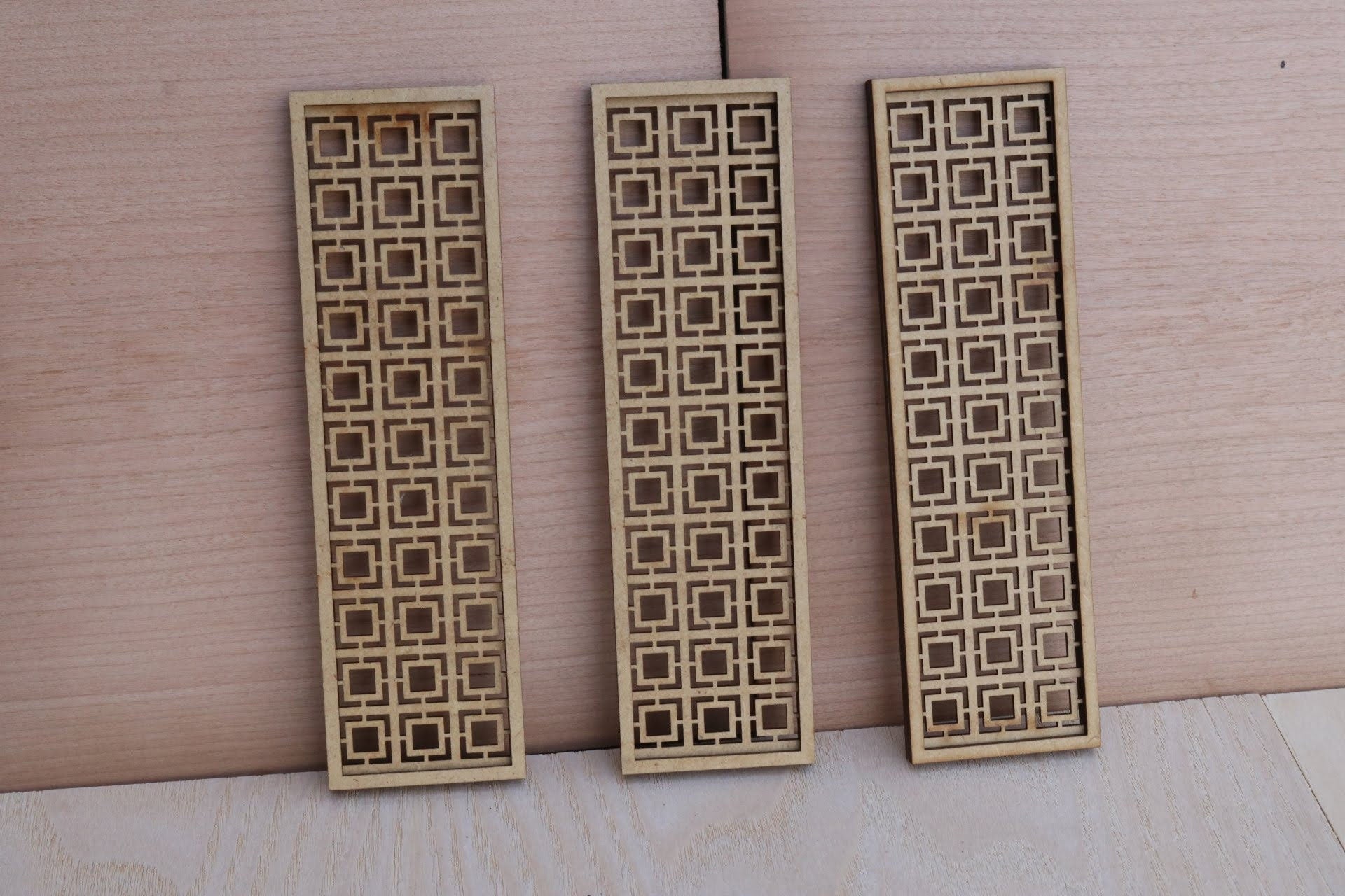 Dollhouse Screen Panels 1/12 Scale - MDF, Pack of 3