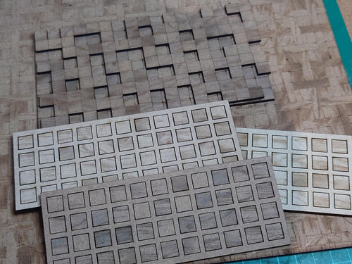 1/12 Scale Wood Block Mosaic Wall Art Kit